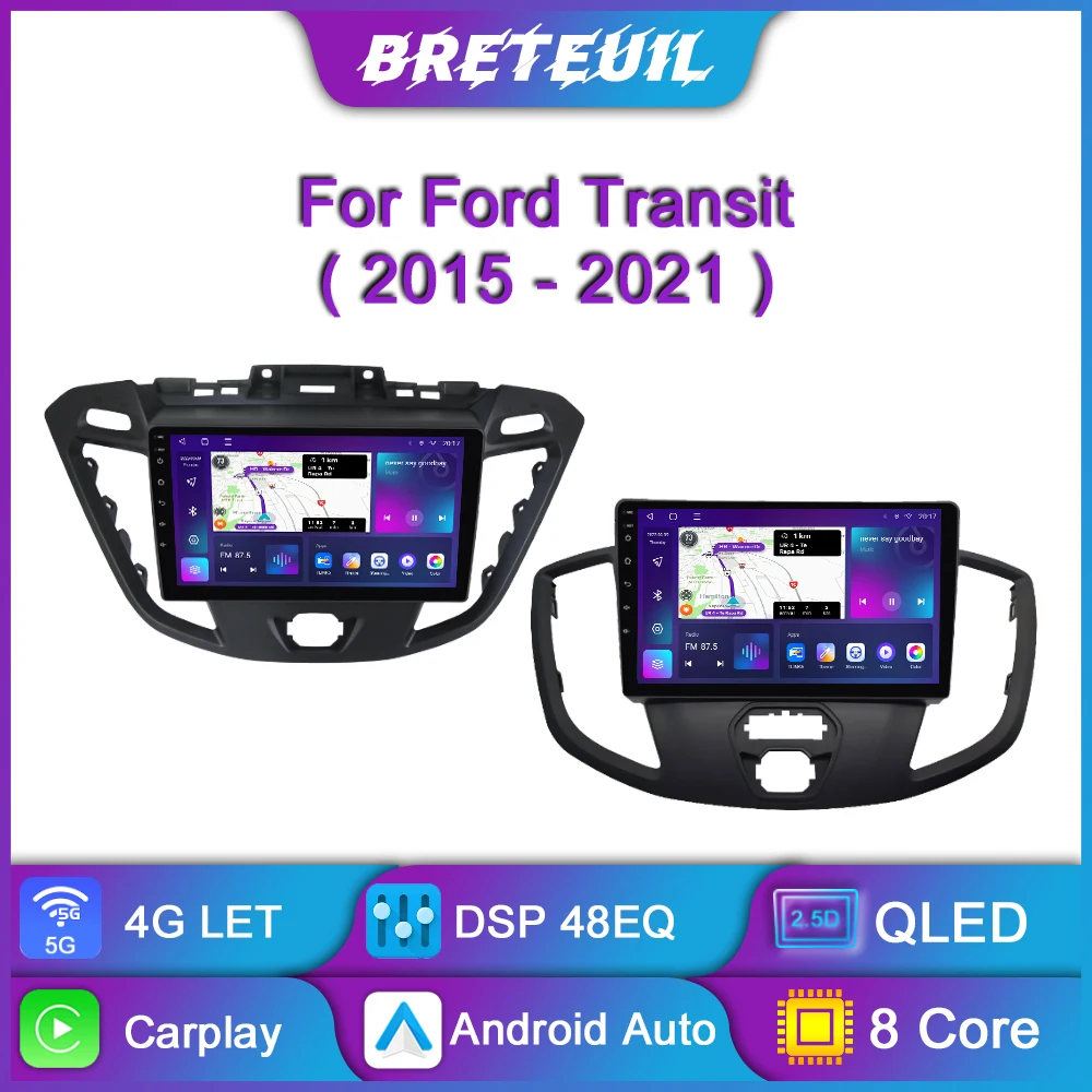 Android Car Radio Multimedia Player For Ford Tourneo Custom 1 I Transit 2012 - 2021 GPS Navigation Touch Screen Auto DSP Stereo