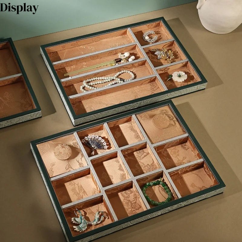 

Luxury Ramadan Gift Set, Chinese Compartment Jewelry Tray for Jade Bracelet & Bead Storage, Premium Display & Organizer Box