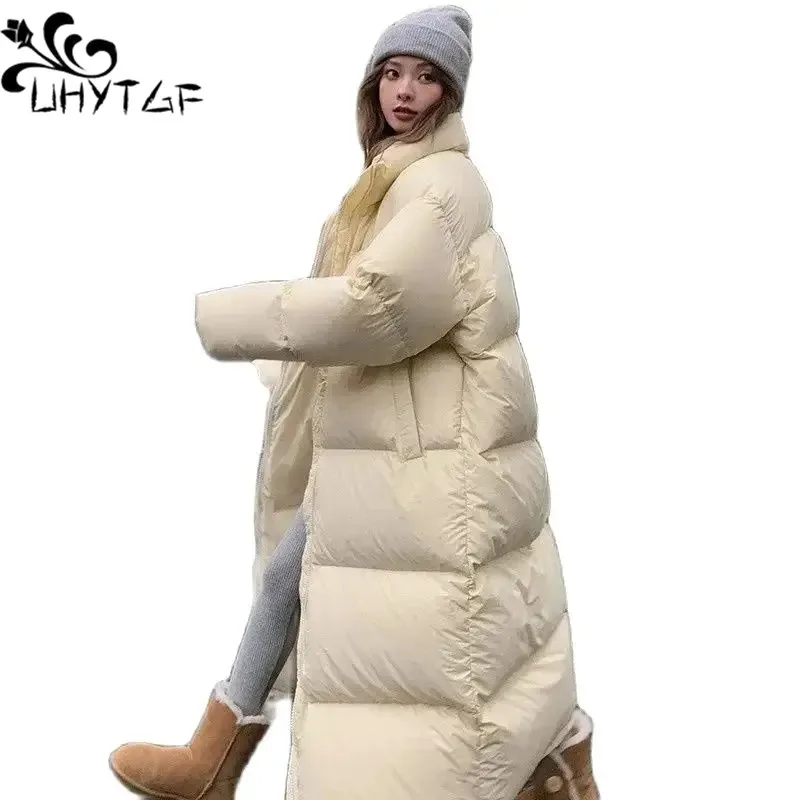 

Oversized Long Coat Women Winter Down Cotton Jacket Female Korean Fashion Padded Overcoat Ladies Thick Warm Zipper Outewear 2803