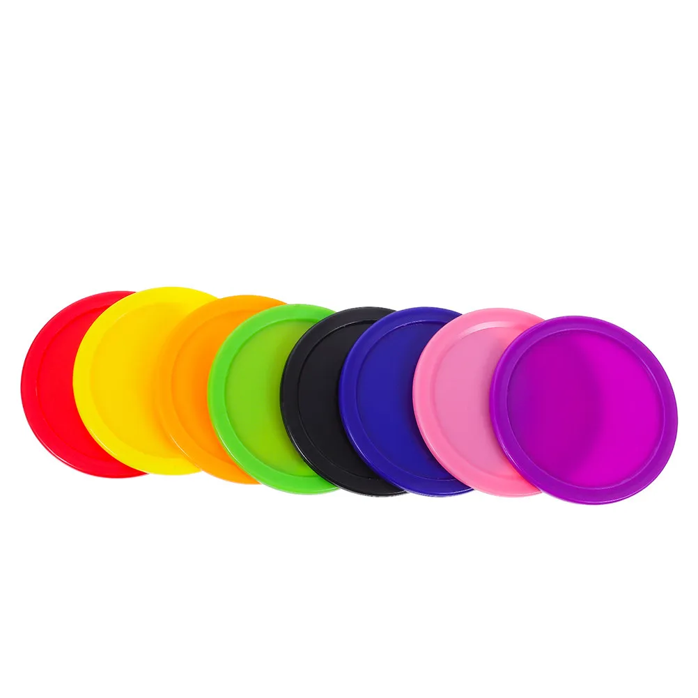 

8Pcs Air Hockey Pucks Set Heavy Duty Precision Crafted Replacement Parts for Home Family Adult Air Hockey Table Game Accessories