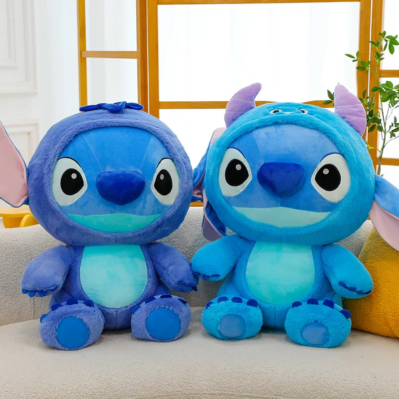 Big Size 55cm Cartoon Plush Toy Dolls Stitch Sullivan Doll Blue Stitch Kids Christmas Pillow Doll Baby Cloth Doll Ornament Gift