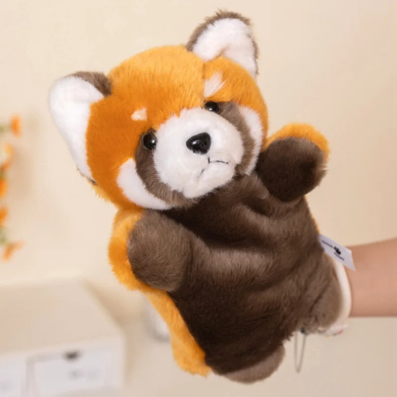 Quente feliz panda vermelho mão fantoche brinquedo de pelúcia divertido presente reconfortante pelúcia para criança costeffective para cama sofá escritório decoração casa almofada