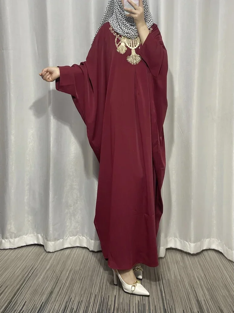 

Women Eid Muslim Abaya Ramadan Morocco Cardigan Dubai Batwing Sleeve Abayas Kaftan Vestidos Arab Long Robe Loose Embroidery