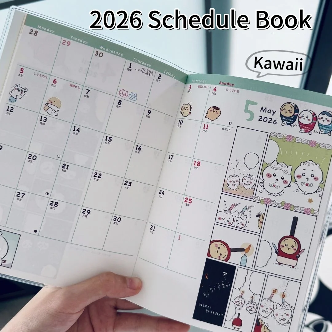 kawaii-dos-desenhos-animados-2026-diario-planejador-caderno-manga-paginas-coloridas-estudante-plano-semanal-e-mensal-notas-livro