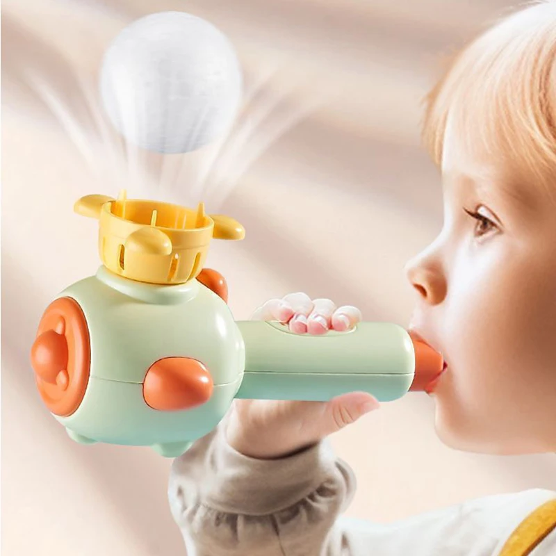 Jouet de pratique respiratoire pour enfants, 3 styles, sifflet flottant, boule de soufflage, lanceur de ballons, pratique éducative Montessori