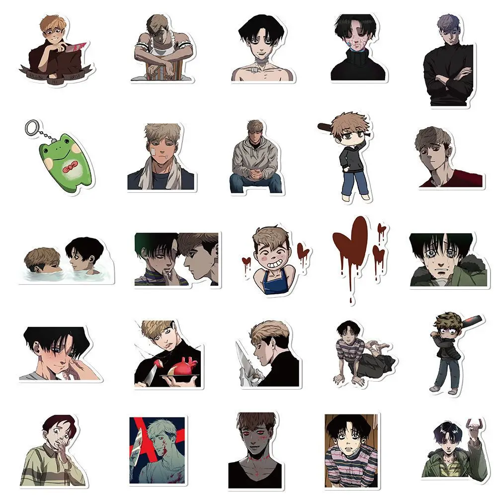 50Pieces Korean Comic Book Killing Stalking Sha Lu Gen Zong Card Sticker Hand Account Seld-Stickers
