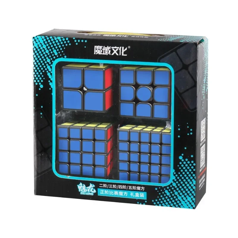 [Picube] MoYu QiYi 2x2 3x3 4x4 5x5 Gift Box Cube 2x2x2 3x3x3 4x4x4 5x5x5 Magic Cube MeiLong Speed Bundle Puzzle Cubo Mágico