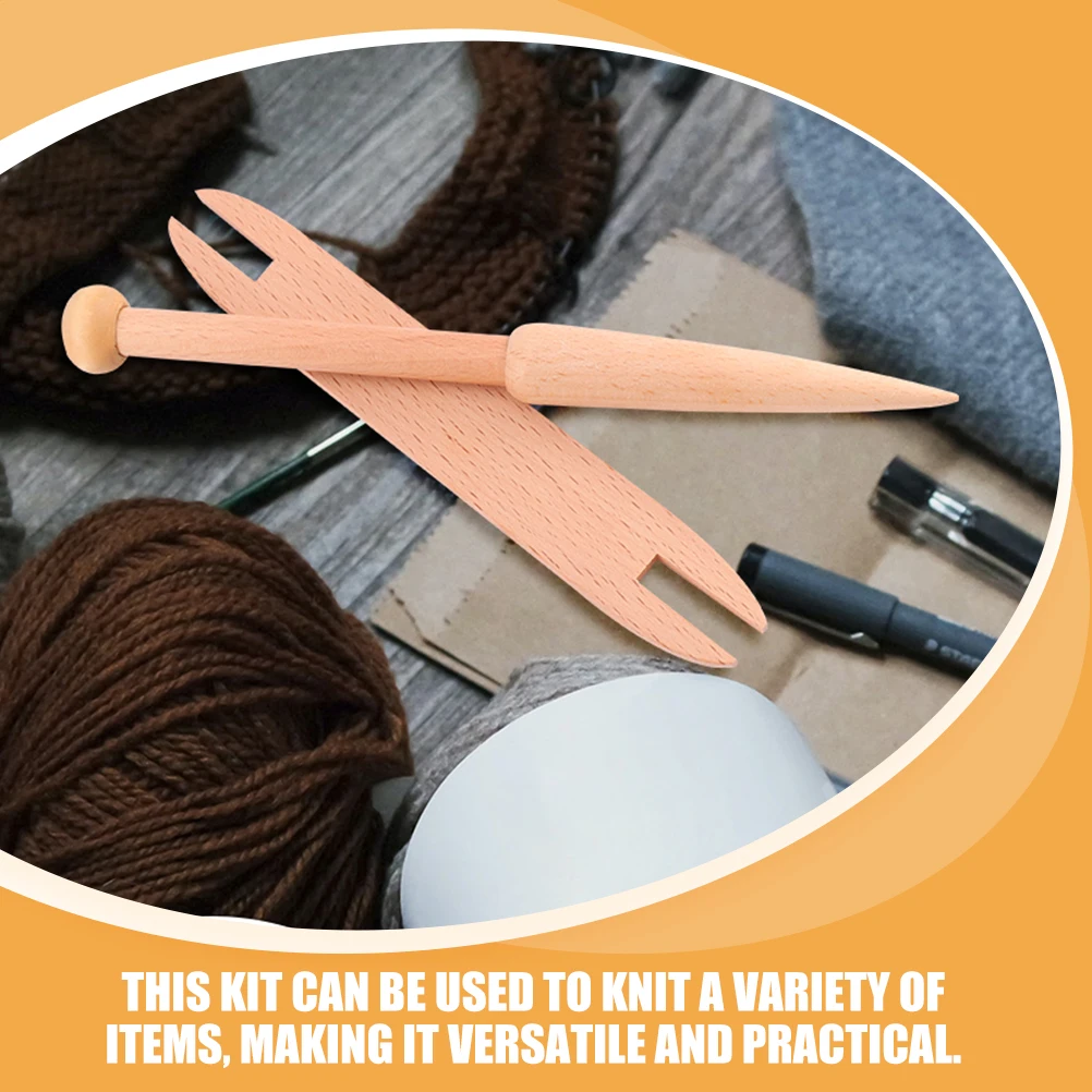 1 مجموعة النسيج المكوك عدة نسيج خشبي صنع أدوات DIY بها بنفسك الحرف اليدوية الخياطة العصي الكروشيه إبرة مجموعة #4