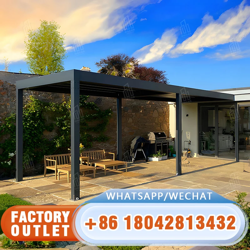 

Outdoor Courtyard Gazebo Hard Top With Mosquito Net Gazebo Patio Double Top Metal Gazebo