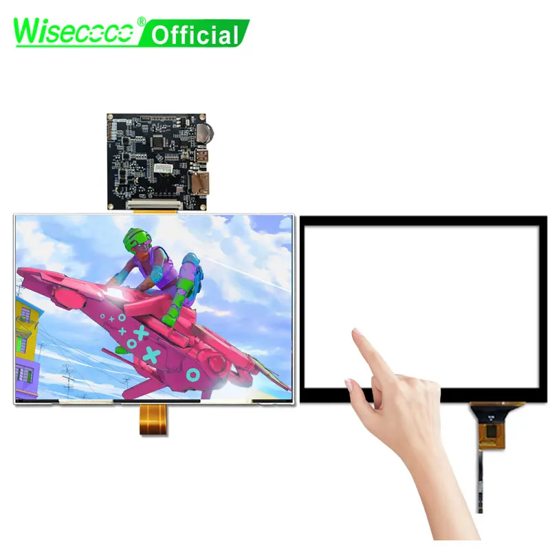 

Wisecoco 9 Inch 2K IPS LCD Screen Touch Display For Raspberry Pi 500Nits Access Control Monitor MIPI Driver Board 2560x1600