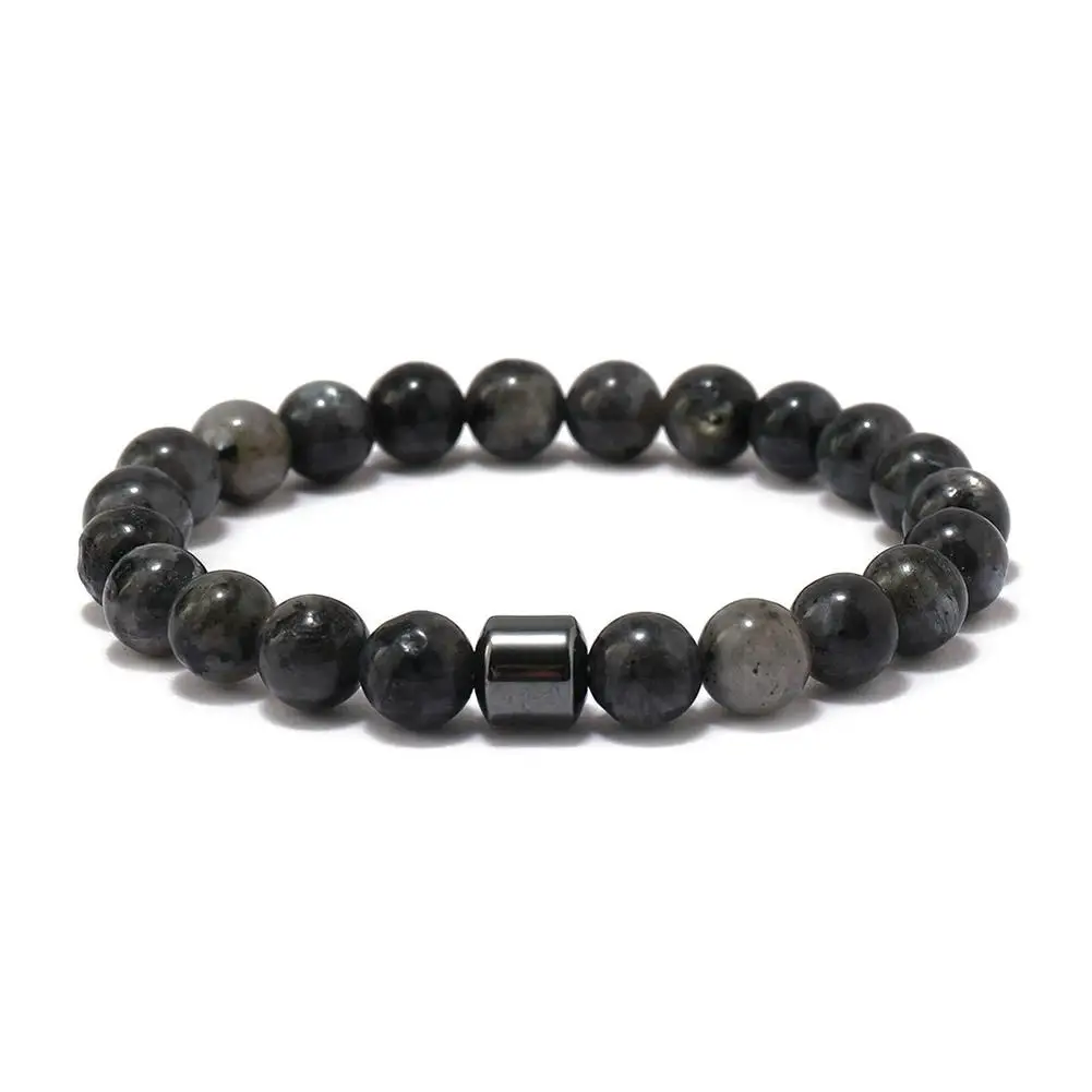 Браслет из бисера «Тигровый глаз», модный браслет из натурального камня обсидиана, магнитный браслет для облегчения тревоги, женские и мужские браслеты с черными бусинами
