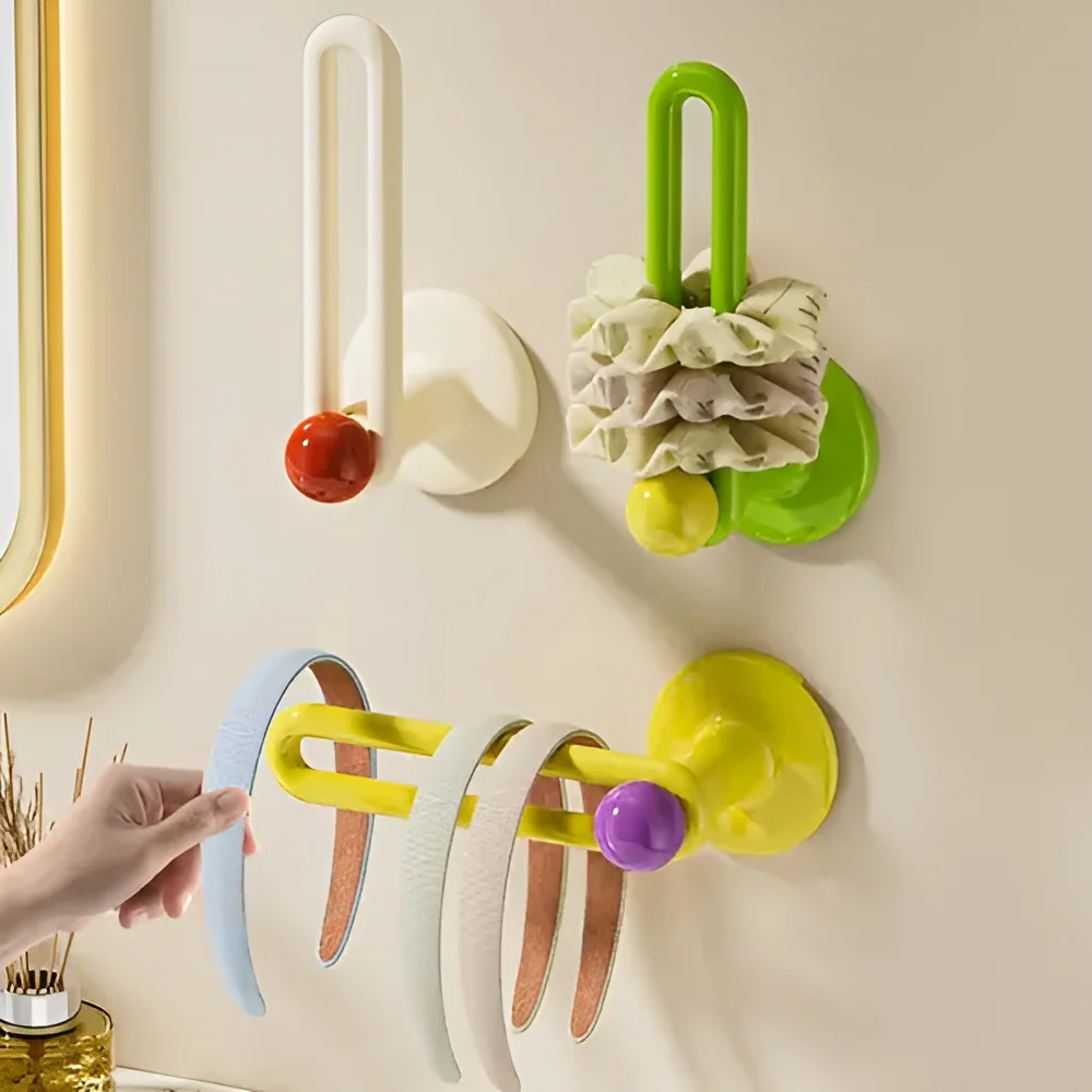 

1pcs multifunctional wall mounted hair accessory organizer - no punching hair ring holder Hat and Scarf Hanging Rack Hook