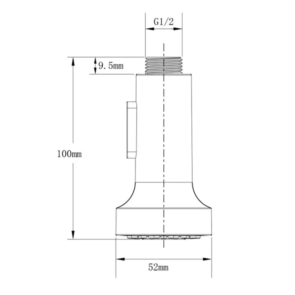 1Set Kitchen Pulling Faucet Accessories Splash Proof Retractable Faucet Replacement Head Pull The Faucet