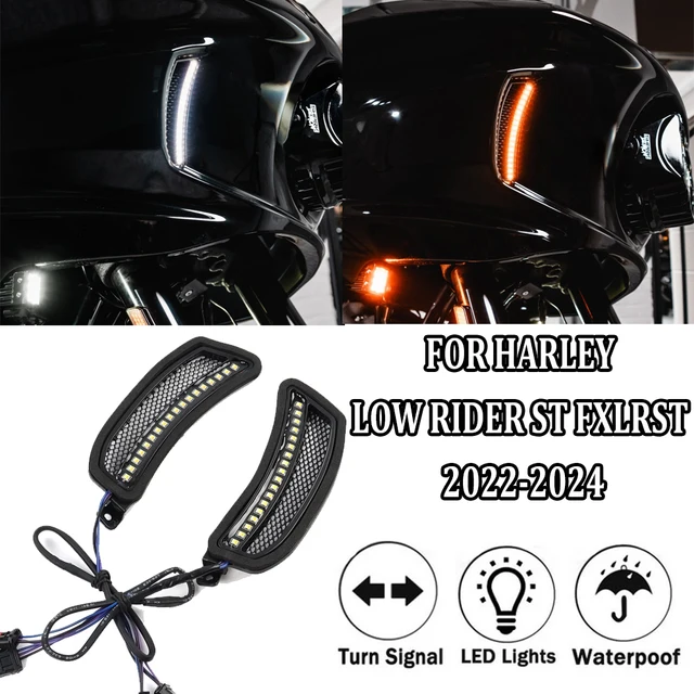 Ulepsz swój Harley Softail Low Rider ST/FXLRST i El Diablo FXRST za pomocą akcentów wentylacyjnych reflektorów LED Premium White Tracer
