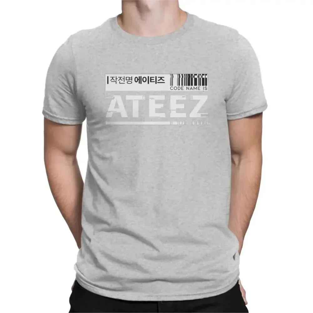 Crew Neck Korean Men's Singing Group Ateez Tees Short Sleeve Clothing CODE ATEEZ T Shirt Men's  Cotton Creative T-Shirts