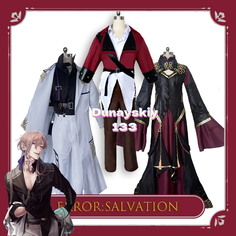 Ensemble de costumes de Cosplay pour hommes, fête d'halloween, erreur Salvation, Ciel Blancfeu Adolphe Ankou, tenue de jeu de rôle animé
