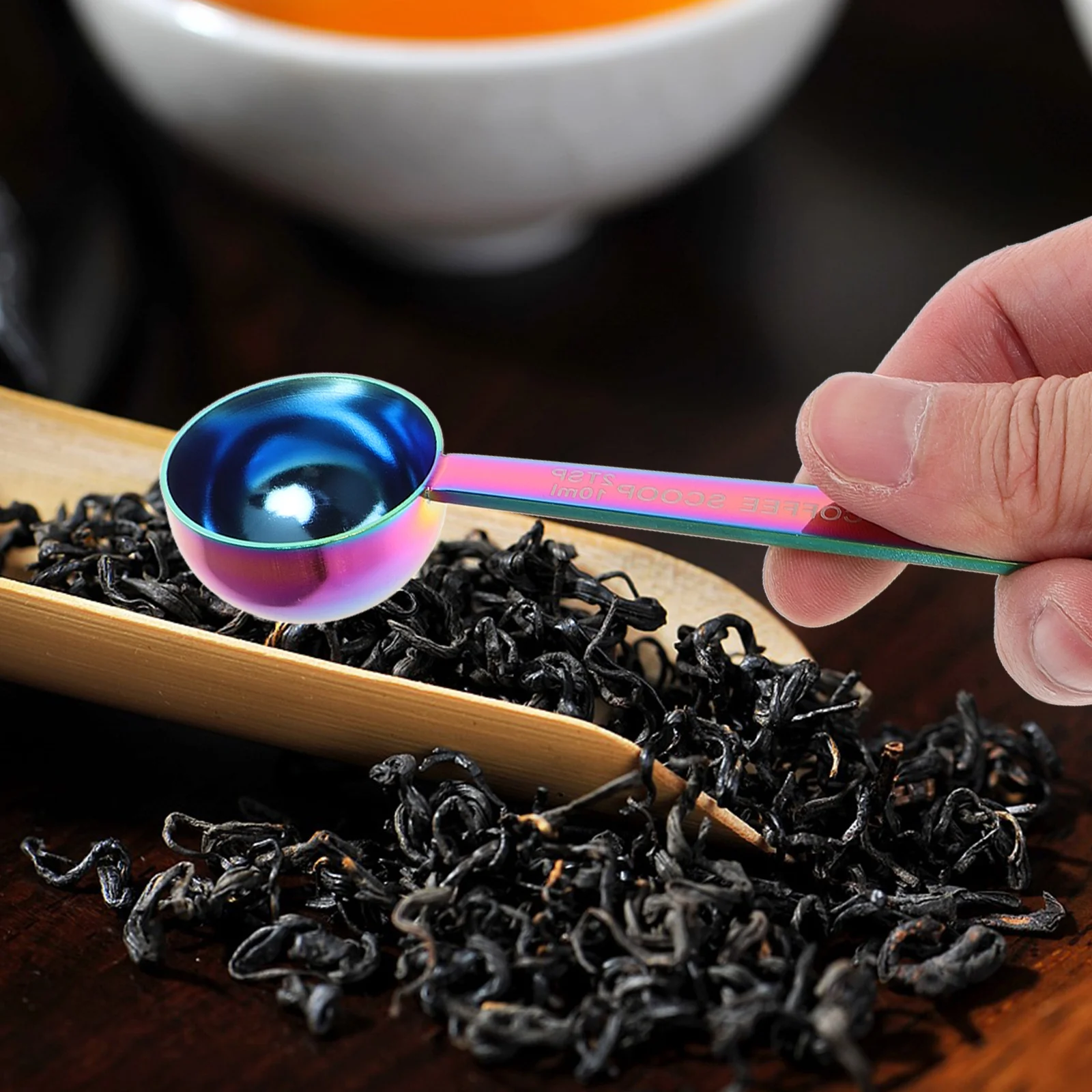 

10Ml Stainless Steel Long Handle Precision For Ground Milk Powder Kitchen Utensil Scoops Metal Tea Spoon Decorative