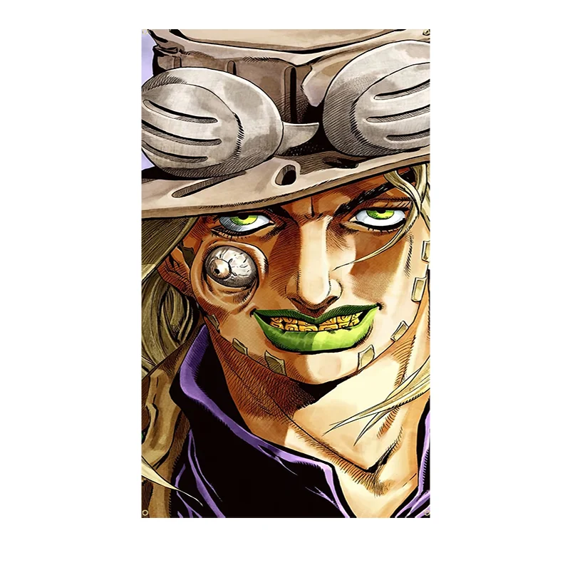 Cool Fashion Hot Anime Flag  Popular jojo's bizarre adventure Flag Sticker Coffee House Bar Room Wall Decor Flag
