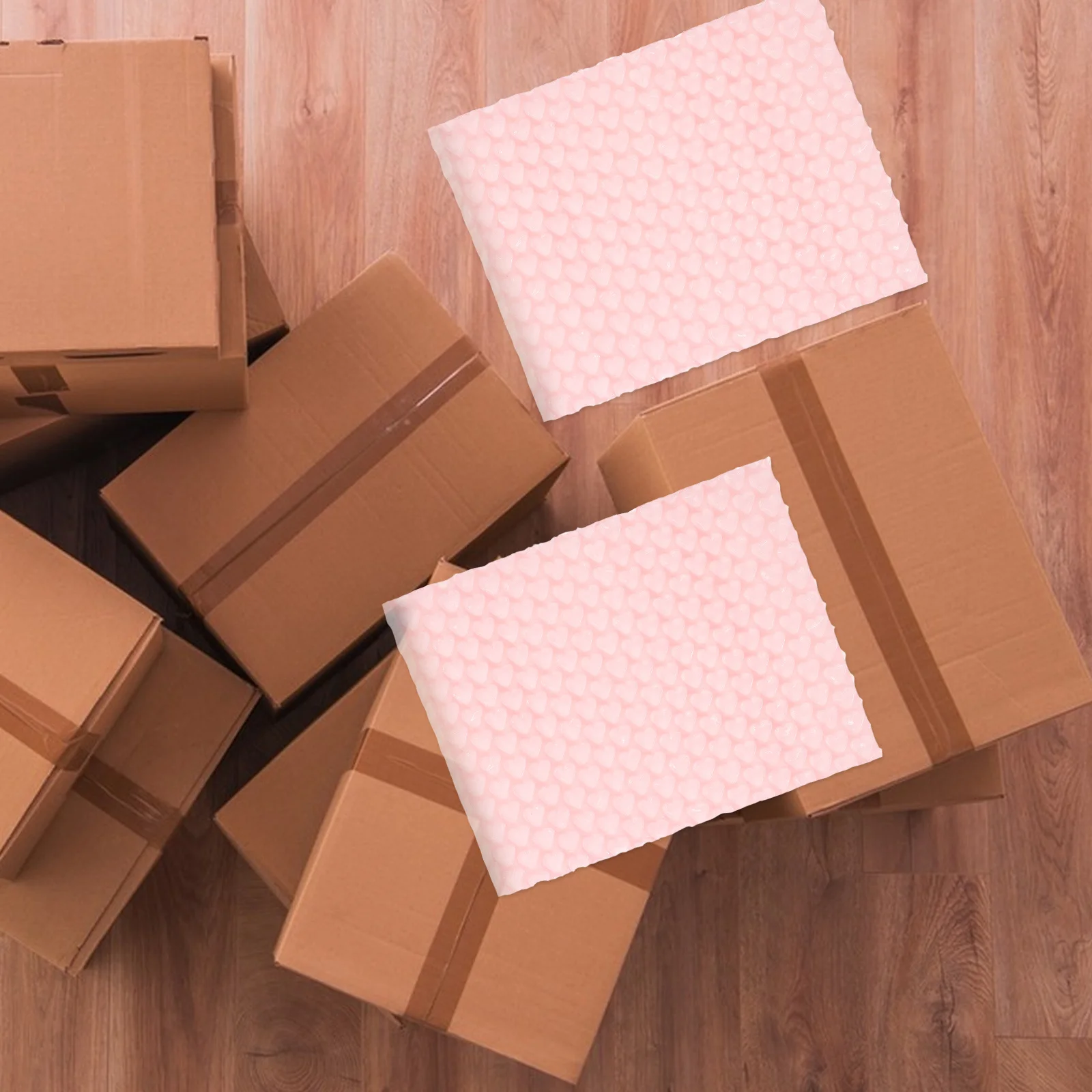 10 pçs pequenas empresas protetoras acolchoadas mailers à prova de choque envelopes de bolha design de coração para envio de embalagem bolha