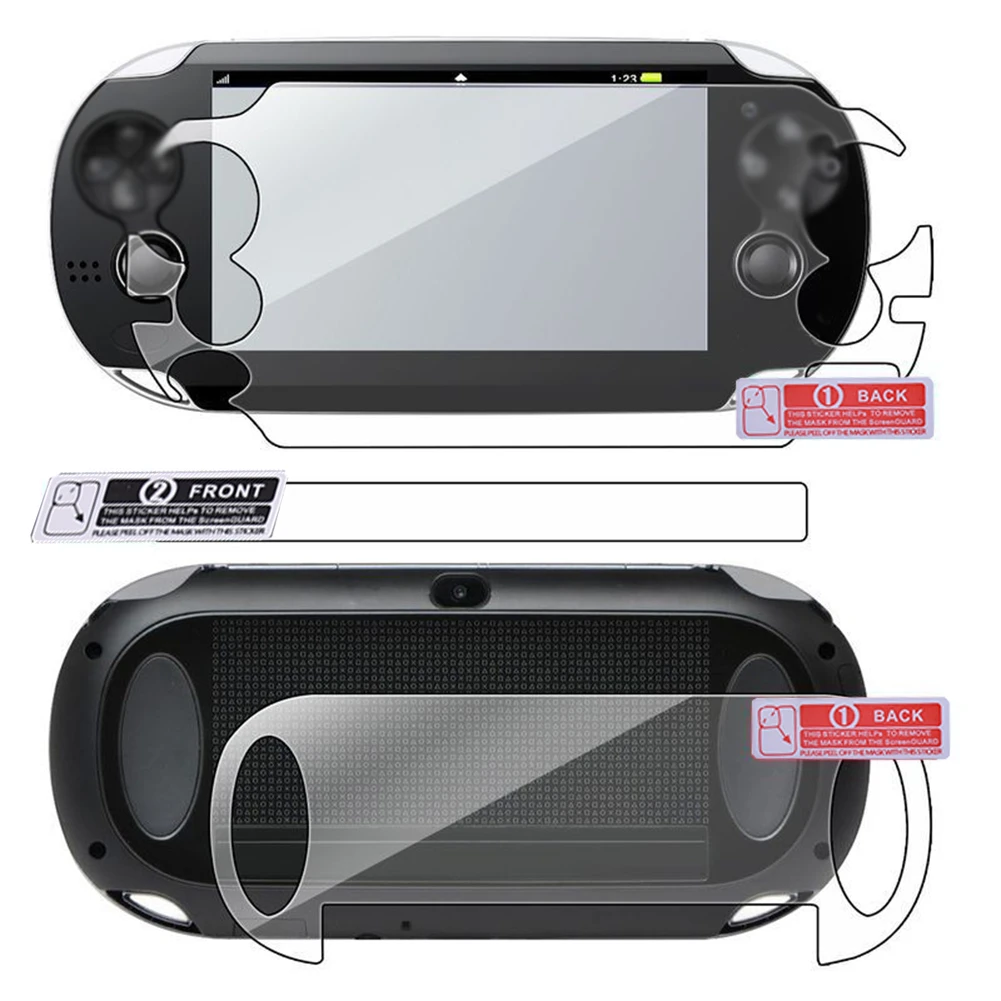 Film de protection d'écran HD pour Sony PS Vita PSV, coussretours de protection d'écran de lecteur de jeu, couverture avant et arrière, accessoires de jeu