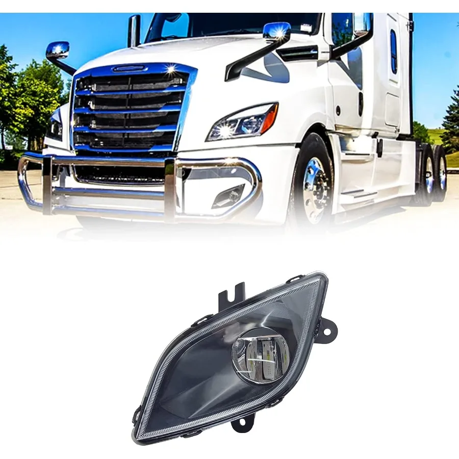 

Driver Left Side LED Fog Light Lamp Replacement for 2018 2019 2020 2021 2022 Freightliner Cascadia Semi Trucks with All Bulbs I