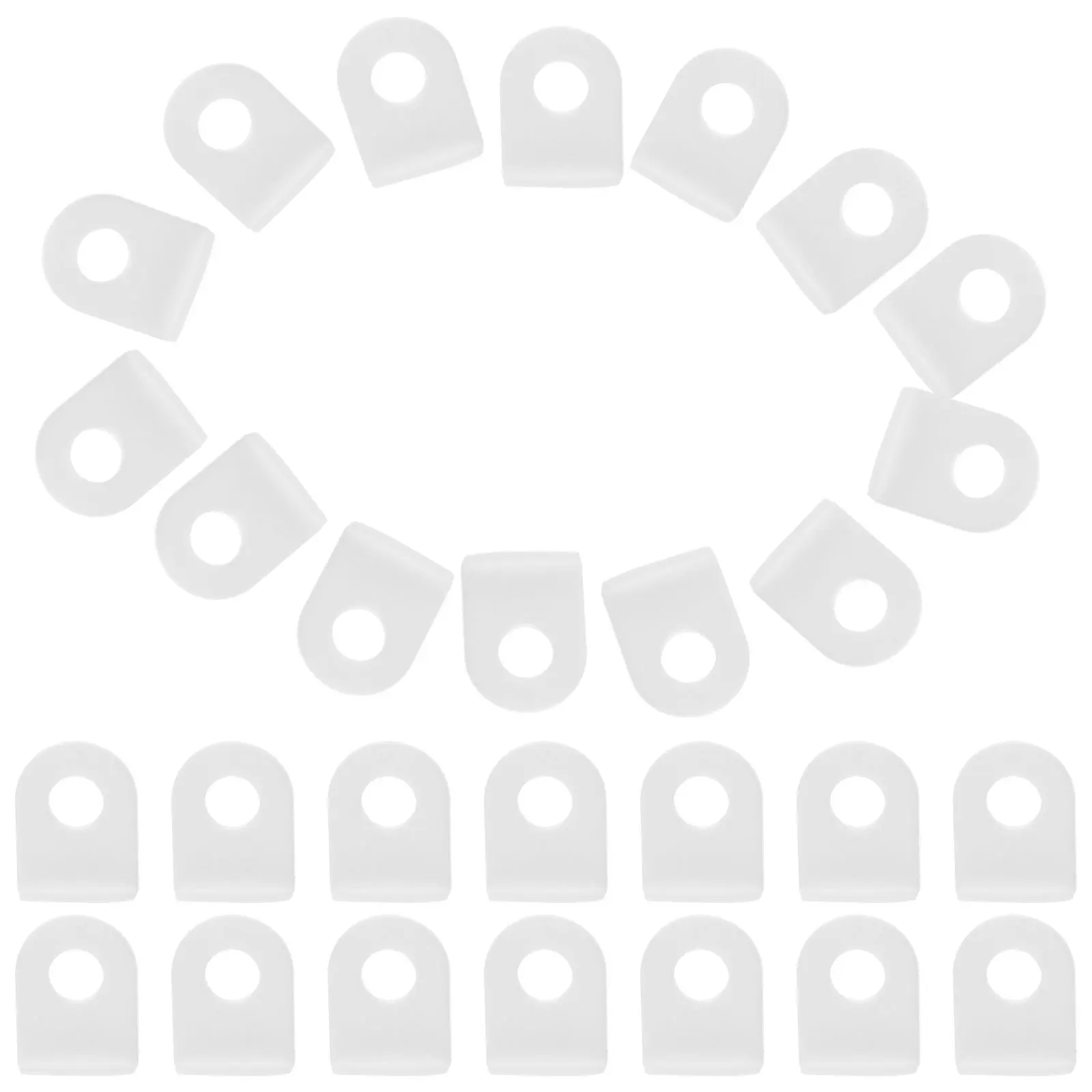 

100Pcs Advertising Banner Chain Hangers White Plastic Ear Hooks Easy Install for Supermarket Posters Banners