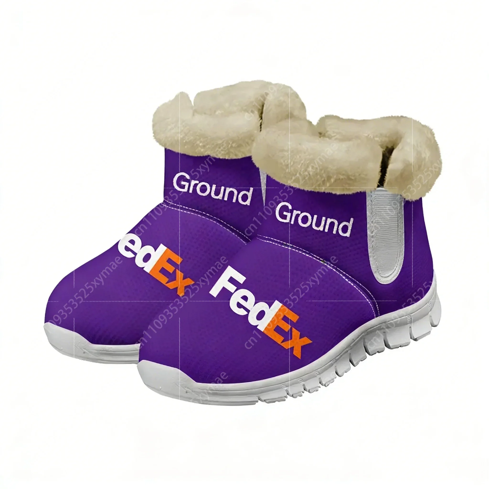 FedEx Snow Boots Mens Womens Jungle Same Color Shoes Keep Warm American Express Casual Lightweight Plush Thickened Sneakers
