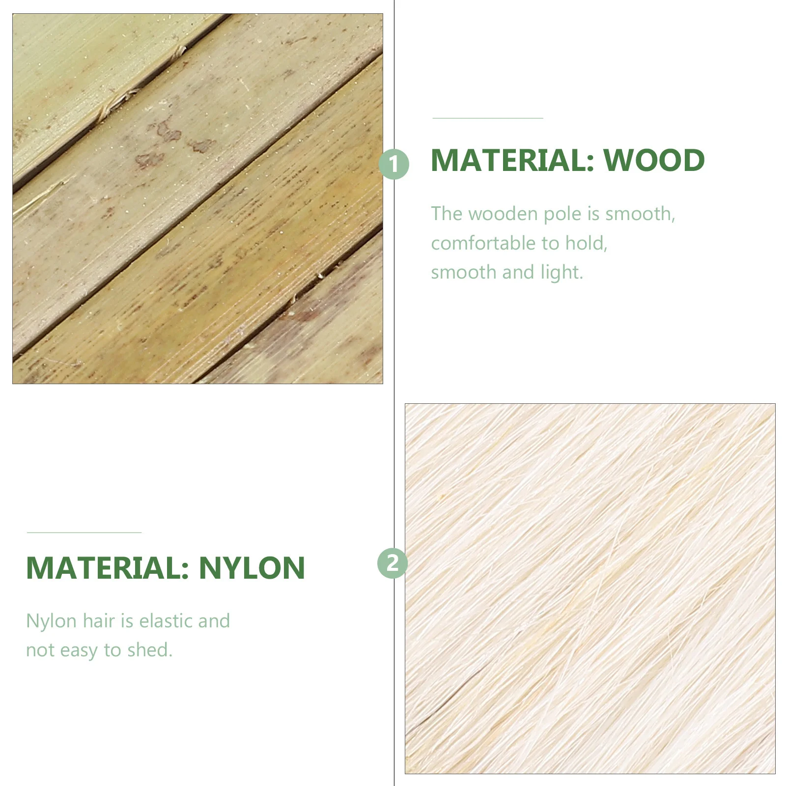 

5pcs Wool Paint Brushes Large Area Flexible Artist Painting Tools Bamboo Blender Brush For Latex Oil Watercolor Glazing Pottery