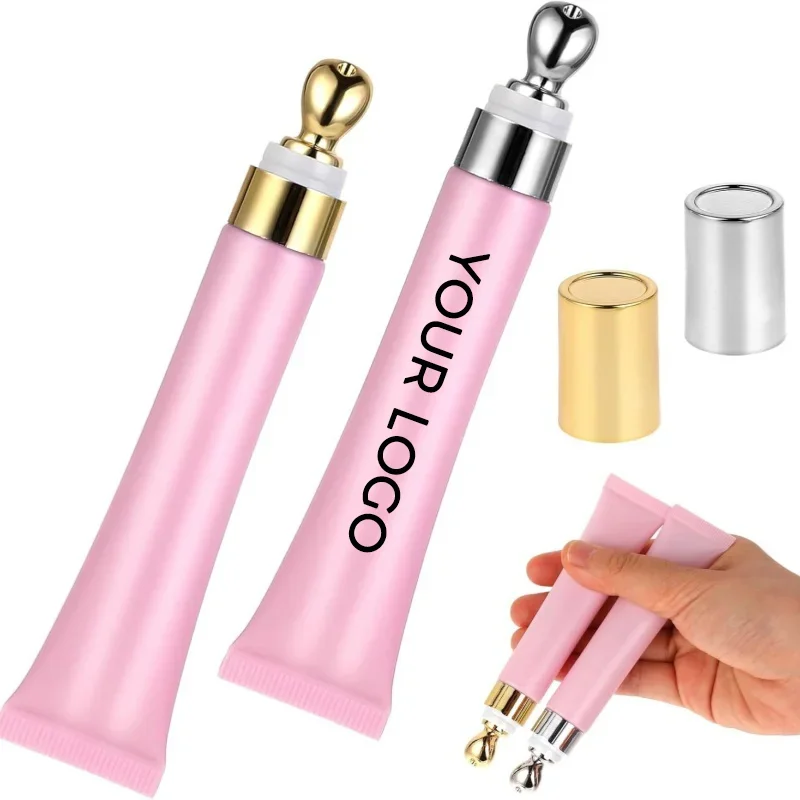 50 Stück 20 ml【Logo-Anpassung】Zinklegierung Golden Silvery Massage Pink Purple Frosted Tube Cold Lip Glaze Lip Oil Augencreme