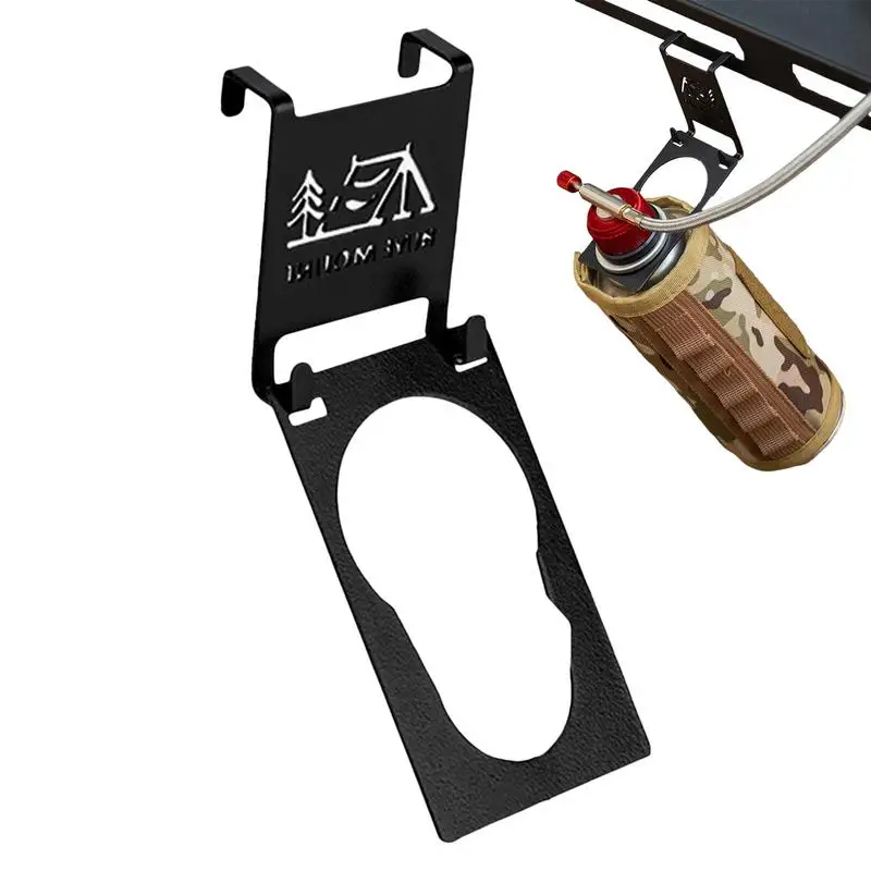 Hang Gas Canister For Camping Tables Hook Stainless Steel Stove Tank Hanger Hook Outdoor Camping Table Gas Stove Tank Organizer