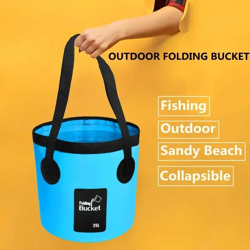 12/20L Portable Foldable Water Bucket Fishing Bucket Folding Water Container for Travelling Camping Hiking Fishing Washing