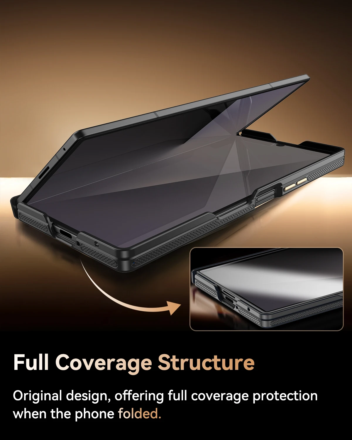 T2 Magnetic Rotatable Stand Case for Samsung Galaxy Z Fold 5/6/7, Box-Style Shockproof Protective Cover