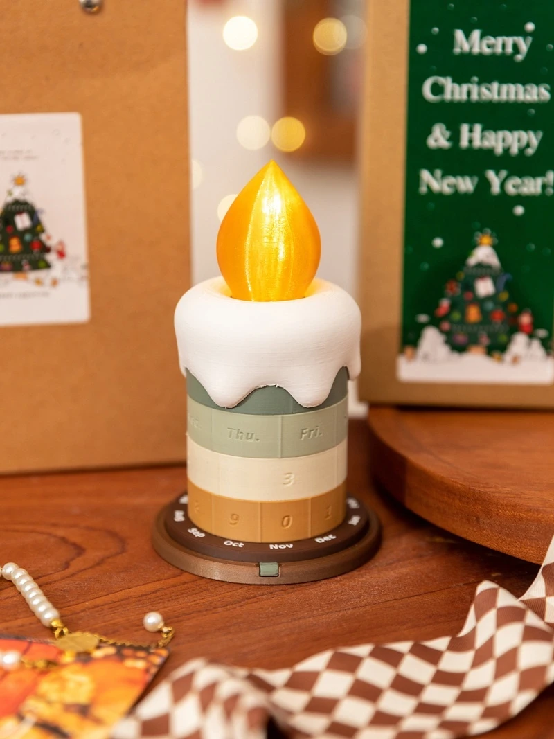 

Вечный календарь с милой свечой и входом для детской комнаты, стол, прикроватная тумбочка, рабочая станция, новогодний календарь, орнамент