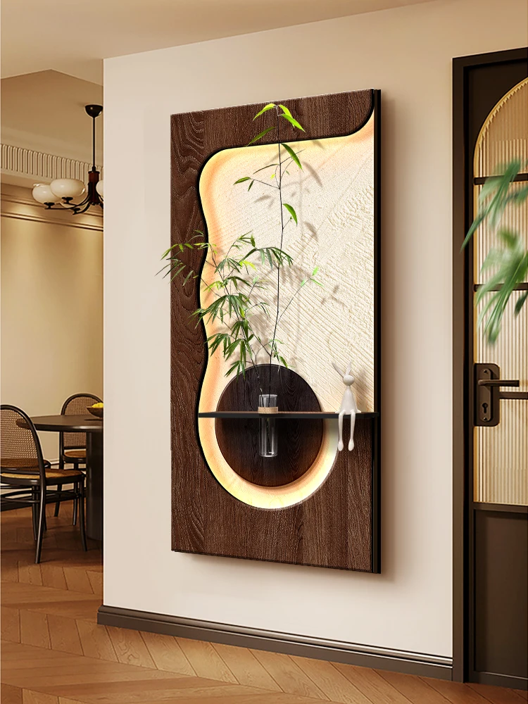 Directly Facing The Entrance Decoration Painting Ancient Style Corridor Hanging Painting Hydroponic Green Plant Mural Lamp