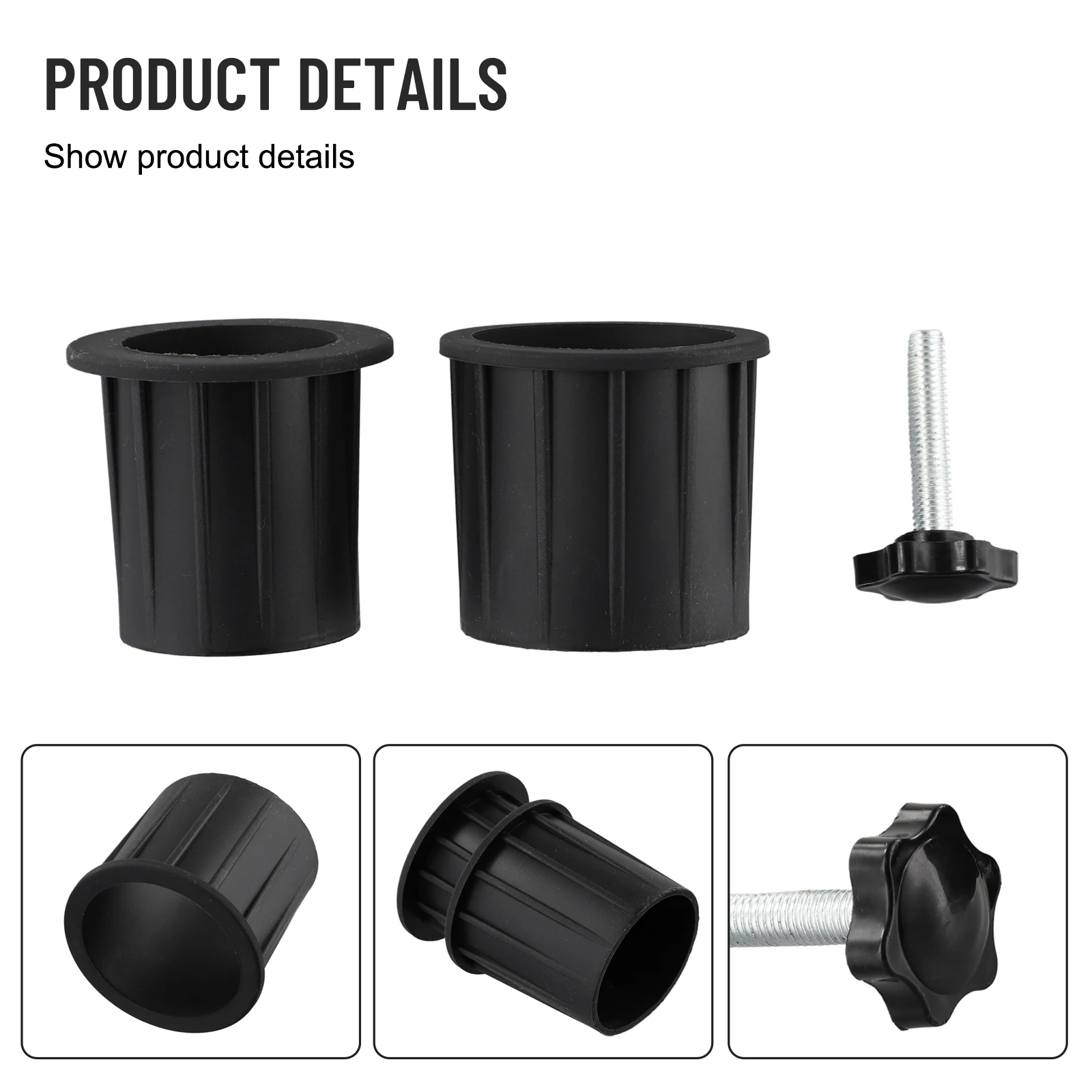 Replacement Patio Parasol Umbrella Base Stand Hole Cover Cap with Screw Knob for Reliable Umbrella Pole Support