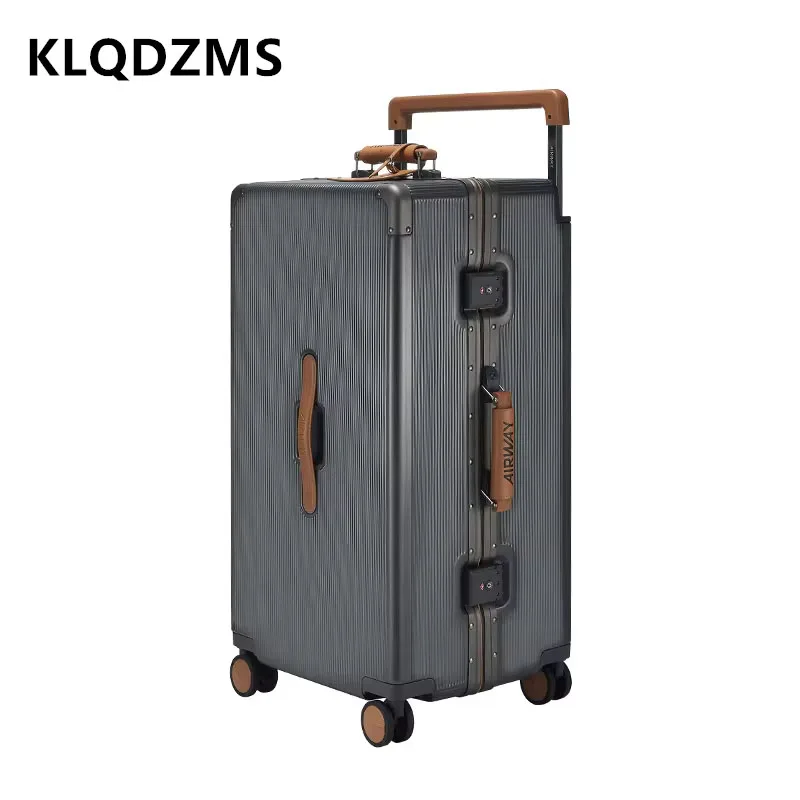 KLQDZMS Suitcase on Wheels Multifunctional Trolley Case Large Capacity Password Box 26 \