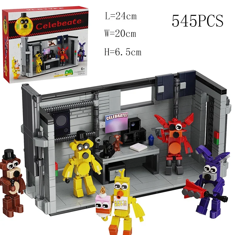 

Game FNAF Five Nights at Freddy's Building Blocks Toy Set 545pcs Bricks Dolls Action Toy Figures Assemble Birthday Gift