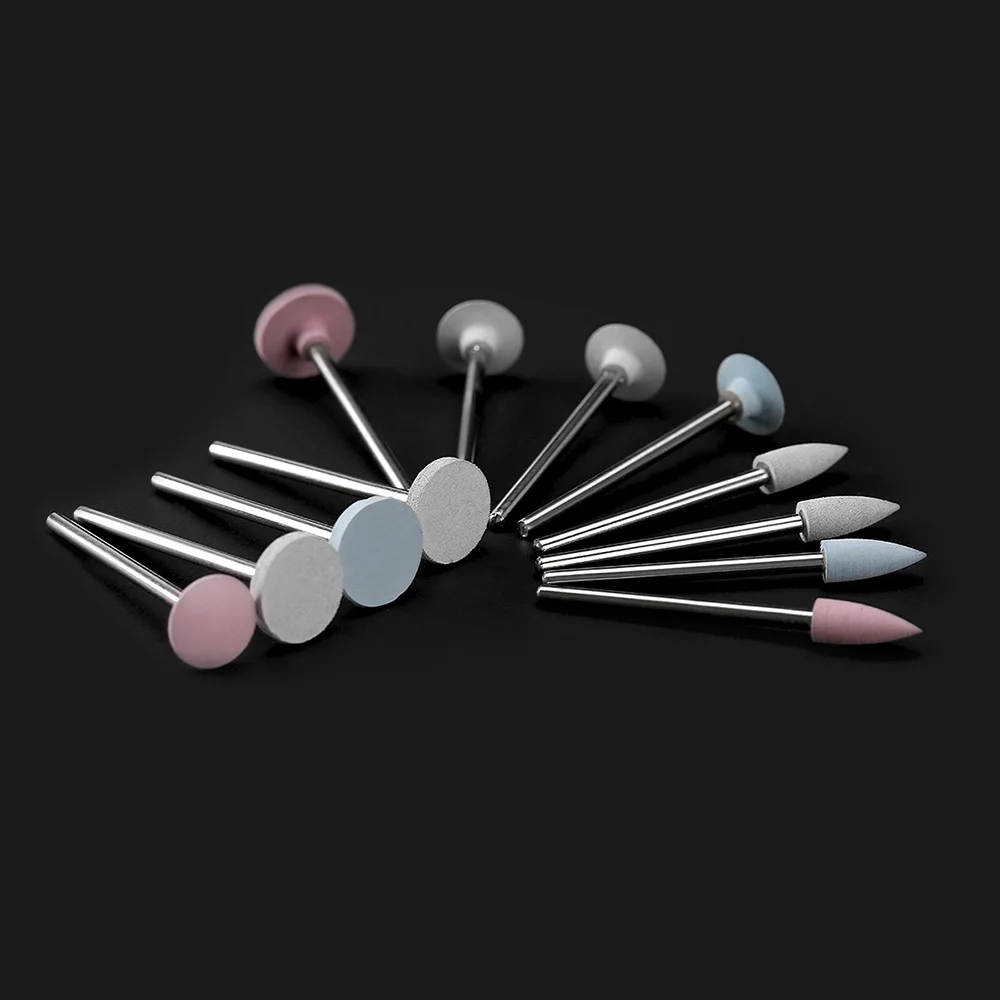 أطقم تلميع أسنان البورسلين ، ملمعات سيليكون للقبضة منخفضة السرعة ، HP ، AZDENT ، 12 في كل طقم