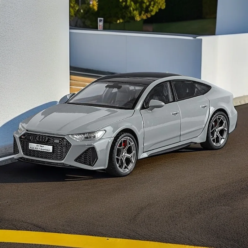 1:24 Audi RS7 Alloy Sports Car Model Diecast Metal Simulation Decoration Sound And Light Childrens Toy Car Gifts