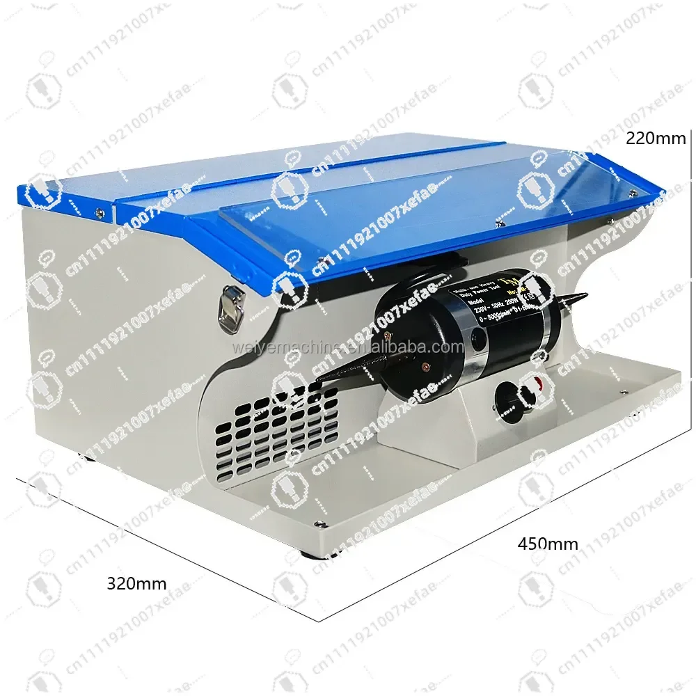 200W multi-function desktop stepless speed regulation dust-free rotary polishing machine dust collector 8000RPM 1/2HP metal