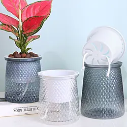 Self Watering Plant Pot High-quality Plastic Visible Water Level Flower Pot Garden Supplies Hydroponic Planter