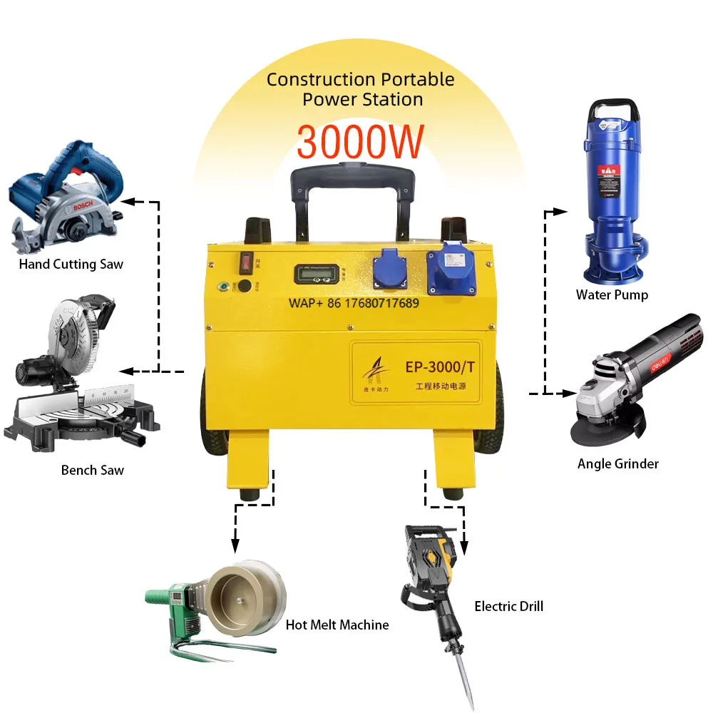 

Factory Price Pure Sine Wave Portable Power Station 3000 Watts High Capacity Solar Portable Power Supply