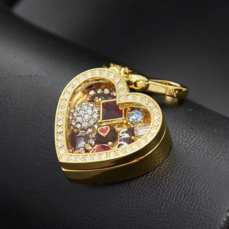 Lovely Sweet Wind 2025 Zircon Enamel Chocolate Love Can Open the Gift Box Pendant Necklace Fashion Clavicle Neck Chain