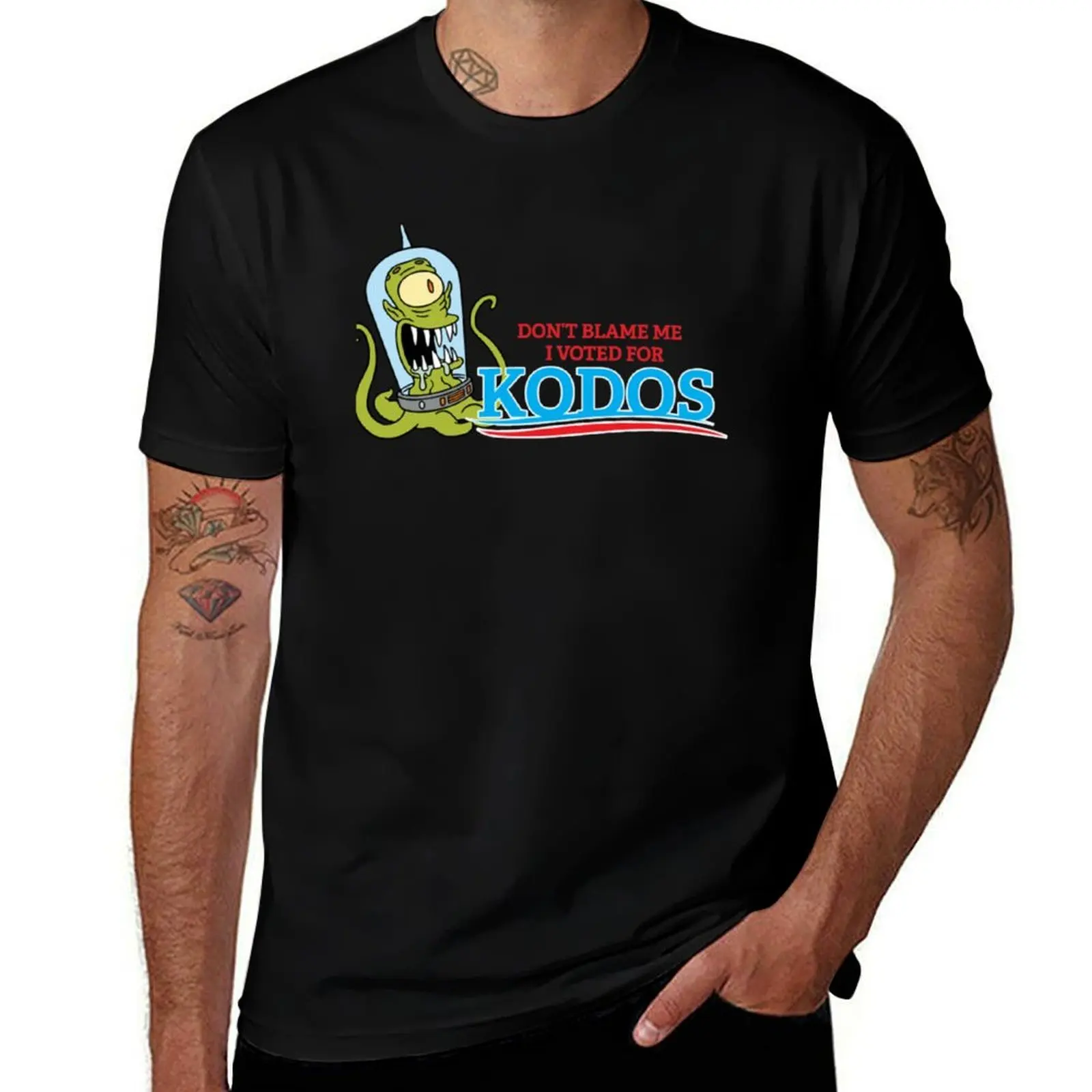 

Don't Blame Me I Voted for Kodos T-Shirt mens graphic t shirts men t shirt cotton 100% T-Shirt