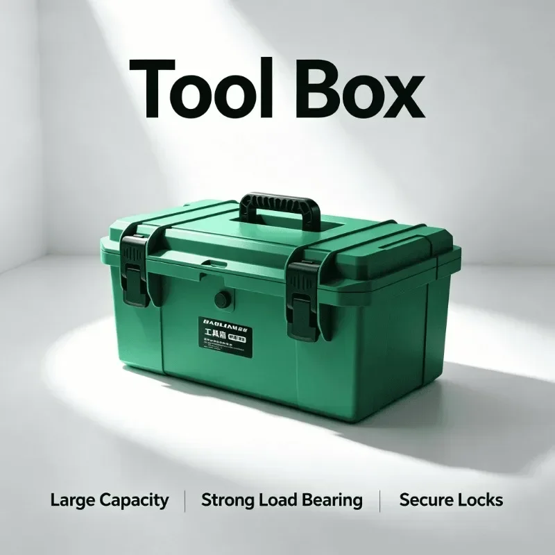 Heavy Duty Waterproof Large Tool Box Multi-Purpose Electrician Handyman Storage Case Portable Home Car Workshop Organizer