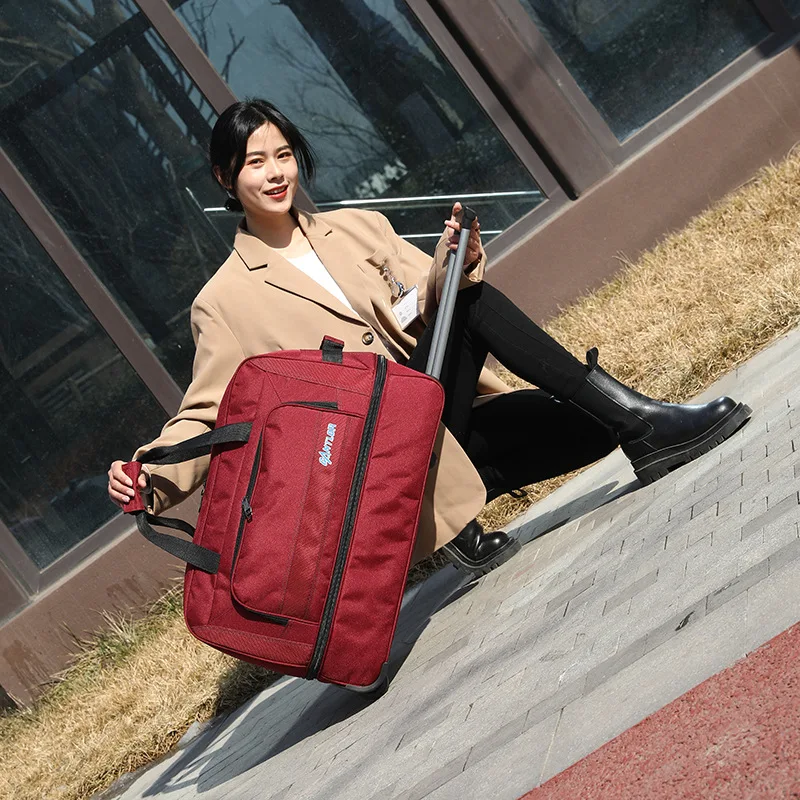 Lightweight Hand-carried Trolley Bag, Large-capacity Folding Travel Bag, Unisex Short-distance Business Storage Luggage