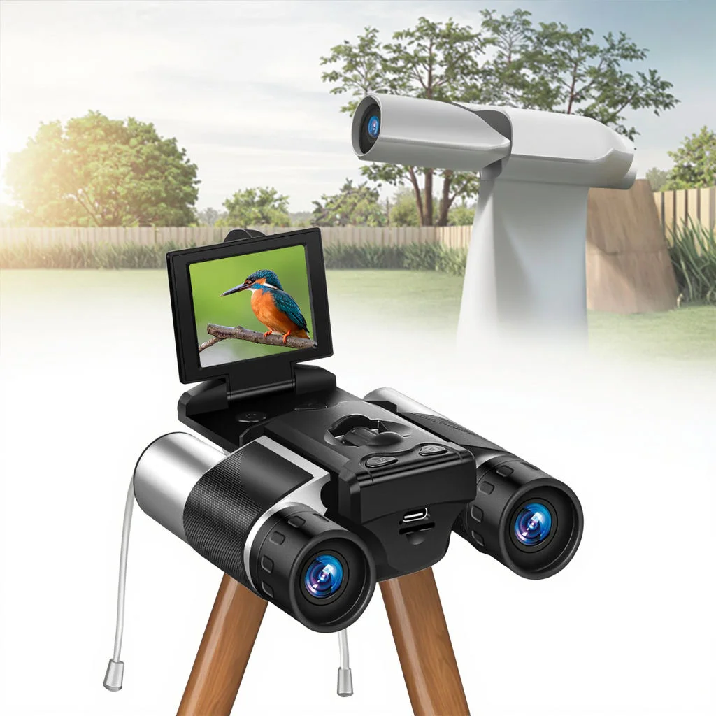 

Digital Binocular Telescope 10x Magnification 2.5K Video Resolution 8X Digital zoom Night Vision for Outdoor Camping Hunting