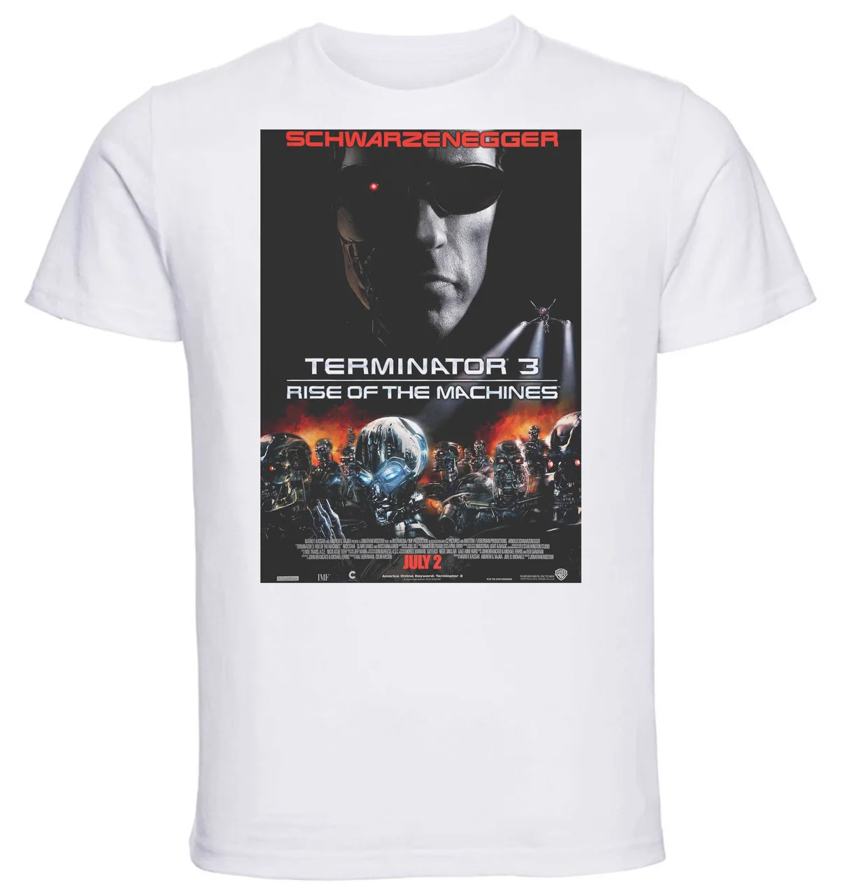 

T-shirt Unisex - White - Playbill Film - Terminator 3