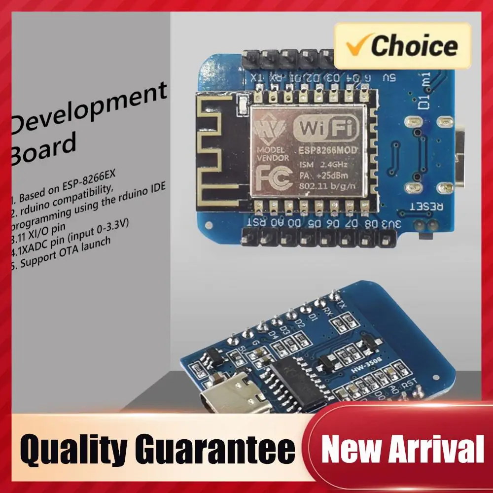 

Плата разработки ESP8266 ESP-12F D1 Mini WIFI NodeMCU Lua Type-C WLAN WiFi для интернета, совместимая с Arduino