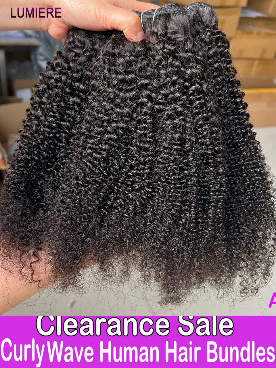8-30 "Mongoolse 100% Virgin Raw Afro Kinky Krullend Menselijk Haar Bundels Deal Tissage 3/4 Bundel Aanbiedingen Haarverlenging Groothandel 18A - afbeelding 2